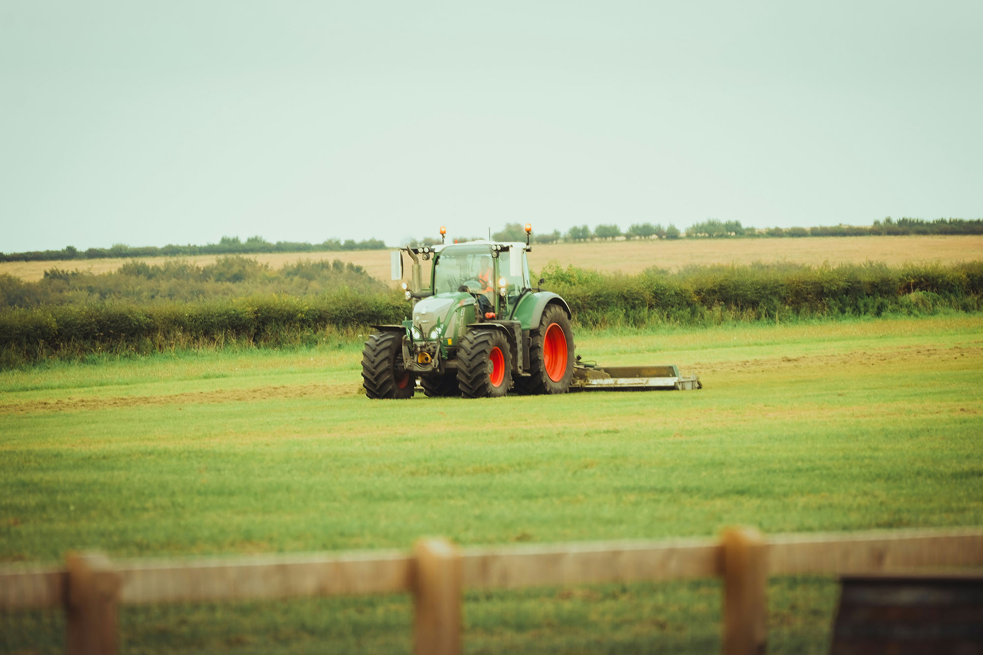 tractor in a field