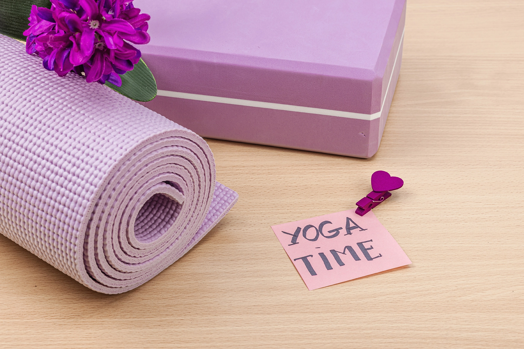 purple yoga mat